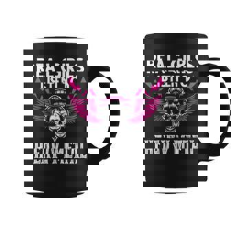 Las Muchachas Reales Escuchan Heavy Metal Heavy Metal Taza de café - Regaloses
