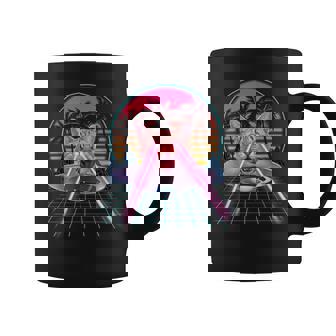 Laser Cat Eyes Kitten Ufo Retro 80S Cats Lovers Taza de café - Regaloses