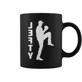 Lefty Southpaw Pitching Left Handed Pitcher Graphic Print Coffee Mug - Monsterry