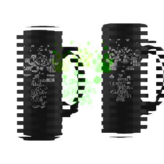 Leopard Buffalo Plaid Dog Cat Paws St Patrick's Day 2022 Graphic Print Coffee Mug - Monsterry