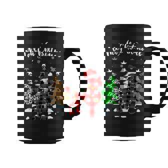 Leopard Buffalo Plaid Matching Toy Poodle Christmas Pajama Premium Graphic Print Coffee Mug - Monsterry