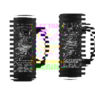 Let The Shenanigans Begin Alligator Mardi Gras Madigator Coffee Mug - Seseable