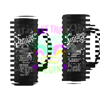 Let The Shenanigans Begin Mardi Gras Mask Coffee Mug - Seseable