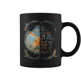 Let Your Soul And Spirit Fly IntoThe Mystic Graphic Print Coffee Mug - Monsterry