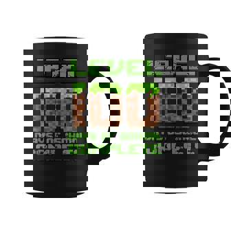 Level 100 Days Of School Complete Pixel Video Games Boys Coffee Mug | Mazezy