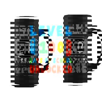 Level 100 Days Of School Unlocked 100 Days Of School Gamer Coffee Mug | Mazezy