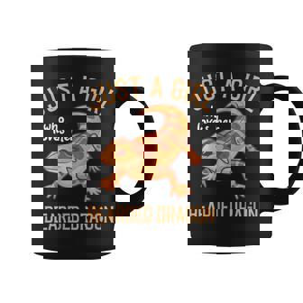 Lézard Dragon Barbu Just A Girl Tasse - Cadeauxyz