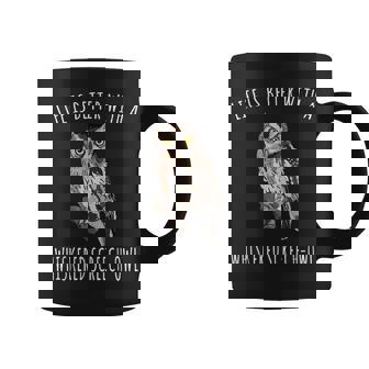 Life Is Better With A Whiskered Screech-Owl Bird Lover Graphic Print Coffee Mug - Monsterry