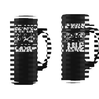 Life Happens I Manage Awesome Emergency Management Officers Tank Top Graphic Print Coffee Mug - Monsterry