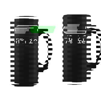 Life Percentage Years Old Birthday 70 Years Life Percentage Graphic Print Coffee Mug - Monsterry