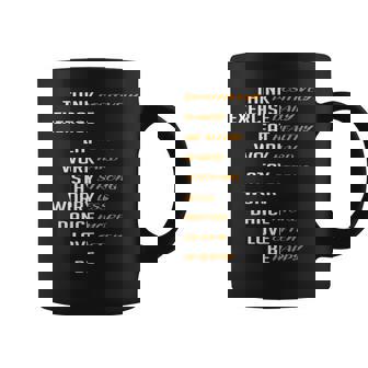 Life Plan Optimistic And Inspired Graphic Print Coffee Mug - Monsterry