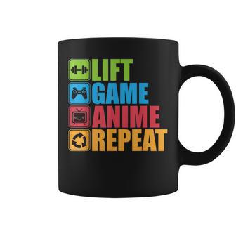 Lift Anime Game Repeat Gym For Geeks And Nerds Tassen - Geschenkecke