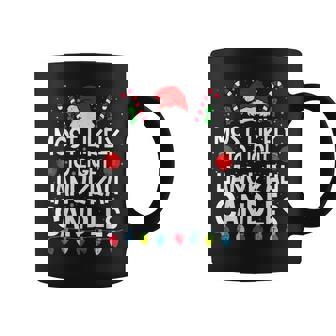 Most Likely To Light Hanukkah Candles Family Crew Christmas Graphic Print Coffee Mug - Monsterry