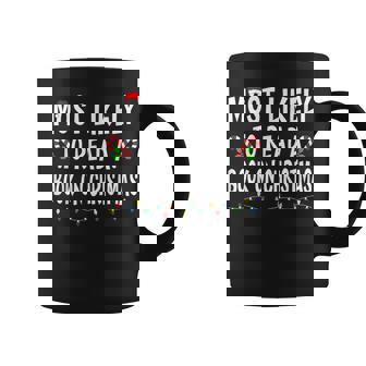 Most Likely To Read A Book On Christmas Family Xmas Coffee Mug - Thegiftio UK