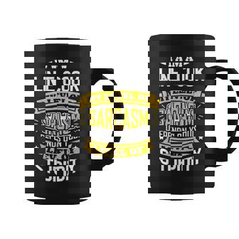 Line Cook Idea Sarcasm Joke Line Cooks Graphic Print Coffee Mug - Monsterry