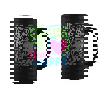 Line Dancing Hace Mi Corazón Feliz Danza Cuello Taza de café - Regaloses