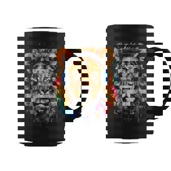 Lion Écouteurs Leo Coloré Drôle Animaux Motif Imprimé Tasse - Cadeauxyz