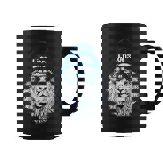 Lions Lover Apparel Lion Face With Sunglasses Winter Graphic Print Coffee Mug - Monsterry