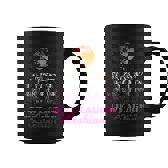 Live Laugh Lesbian Raccoon Retro LGBTQ Pride Month Graphic Print Coffee Mug - Monsterry