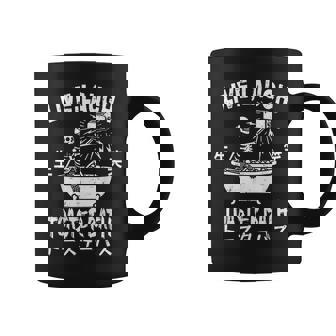 Live Laugh Toaster Bath Japanese Skeleton Meme Coffee Mug - Seseable