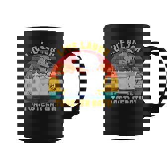 Live Laugh Toaster Bath Saying Vintage For Men Women Graphic Print Coffee Mug - Monsterry
