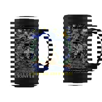 I Live In A Van-Gogh Down-By The River Vintage Coffee Mug | Mazezy