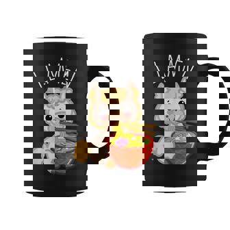 Llamen Llama Ramen Noodles Cute Kawaii Japanese Anime Graphic Print Coffee Mug - Monsterry