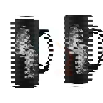 Lobo Aullando En La Luna Llena Hombres Es Lover Taza de café - Regaloses