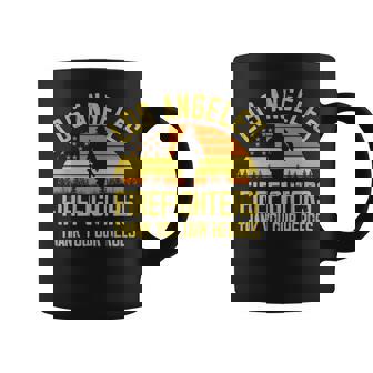 Los Angeles Firefighters Thank You Our Heroes LA Firefighter Premium Graphic Print Coffee Mug - Monsterry