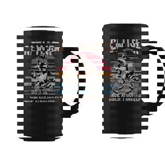 Get In Loser Trouble Ain't Gonna Make Itself Raccoon Opossum Graphic Print Coffee Mug - Monsterry
