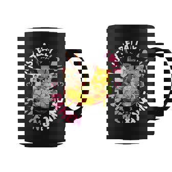 Love Anime And Ramen Japanese Noodles Neko Kawaii Cat Graphic Print Coffee Mug - Monsterry