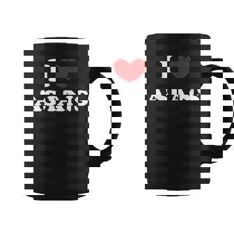 I Love Asians I Heart Asians Graphic Print Coffee Mug - Monsterry