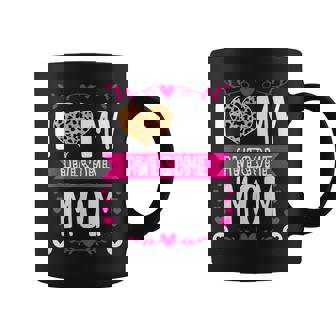 I Love My Awesome Mom Mother's Day Leopard Heart Print Coffee Mug | Seseable CA