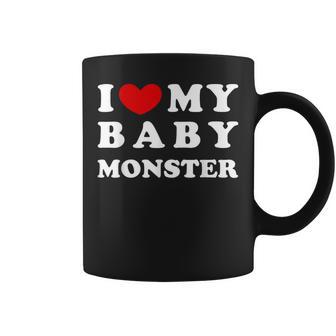 I Love My Baby Monster Amo A Mi Bebé Monstruo Taza de café - Regaloses