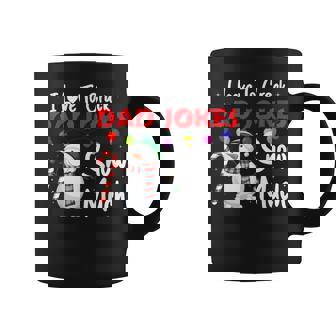I Love To Crack Dad Jokes Snow Much Father's Christmas Graphic Print Coffee Mug - Monsterry