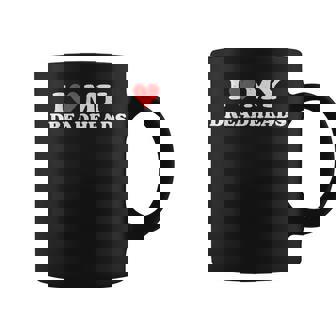 I Love My Dreadheads Dreadlocks Lovers Retro Red Heart Graphic Print Coffee Mug - Monsterry