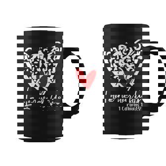 Love Never Fails Heart Valentines Day Coffee Mug - Seseable