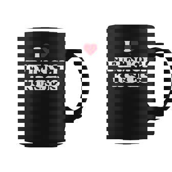 I Love French Kisses I Heart French Kisses Graphic Print Coffee Mug - Monsterry