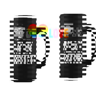 I Love My Gay Brother LGBT Gay Lesbian March T-Shirt Graphic Print Coffee Mug - Monsterry