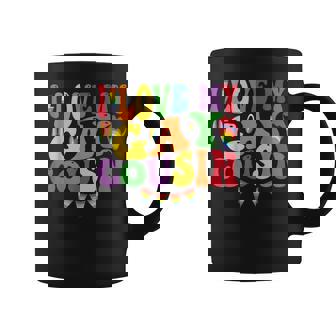 i Love My Gay Cousin Pride Flag Hearts Love Lgbt Lesbian Bi Graphic Print Coffee Mug - Monsterry