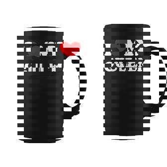 I Love My Guillem Amo A Mi Guillem Taza de café - Regaloses