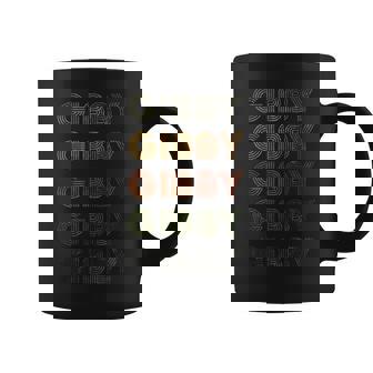 Love Heart Gibby Grunge Vintage Style Black Gibby Coffee Mug - Seseable