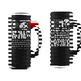 I Love My Hot Asian Girlfriend So Please Stay Away From Me Graphic Print Coffee Mug - Monsterry