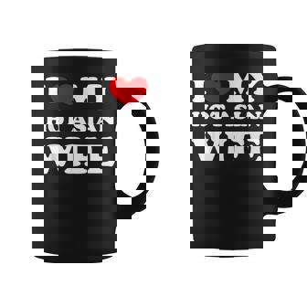 I Love My Hot Asian Wife I Heart My Hot Asian Wife Graphic Print Coffee Mug - Monsterry