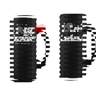 I Love Hot Teachers 80s Vintage Minimalist Heart Graphic Print Coffee Mug - Monsterry
