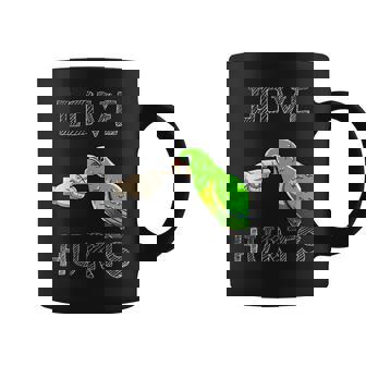 Love Hurts Parrot Biting Finger Pet Bird Lover Graphic Print Coffee Mug - Monsterry