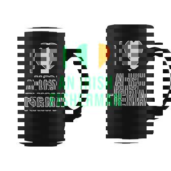I LOVE AN IRISH FISHERMAN WITH IRELAND FLAG Graphic Print Coffee Mug - Monsterry