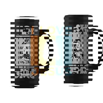 I Love Jesus Faith For My Church Faithful God Is Graphic Print Coffee Mug - Monsterry
