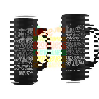 Love Joy Peace Patience Kindness Goodness Christian Bible Graphic Print Coffee Mug - Monsterry