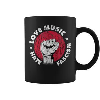 Love Music Hate Fascism Against Nazis Against Right Tassen - Geschenkecke